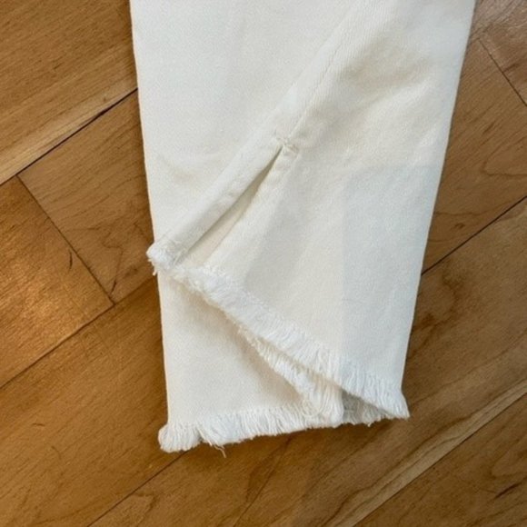Rebecca Minkoff Frayed Hem White Jean - Picture 4 of 4